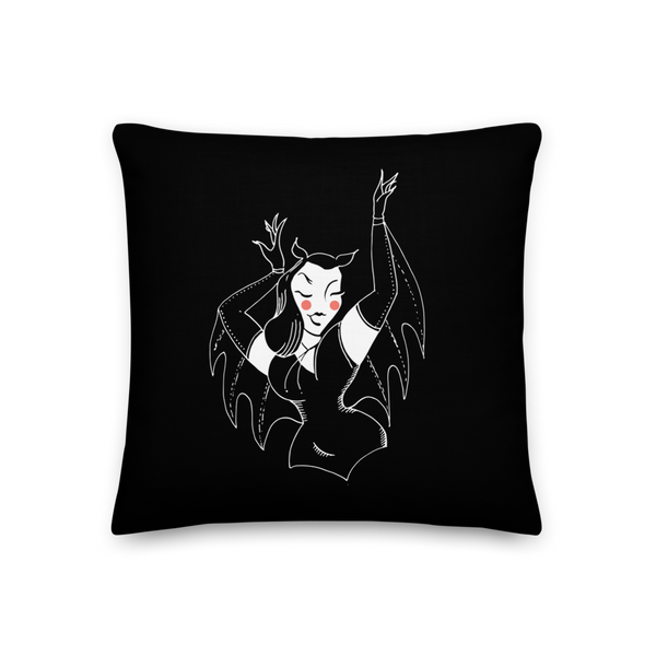 WITCH SISTERS Black Premium Pillow